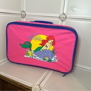 Vintage Disney The Little Mermaid Child's Suitcase Travel Kid Overnight Bag